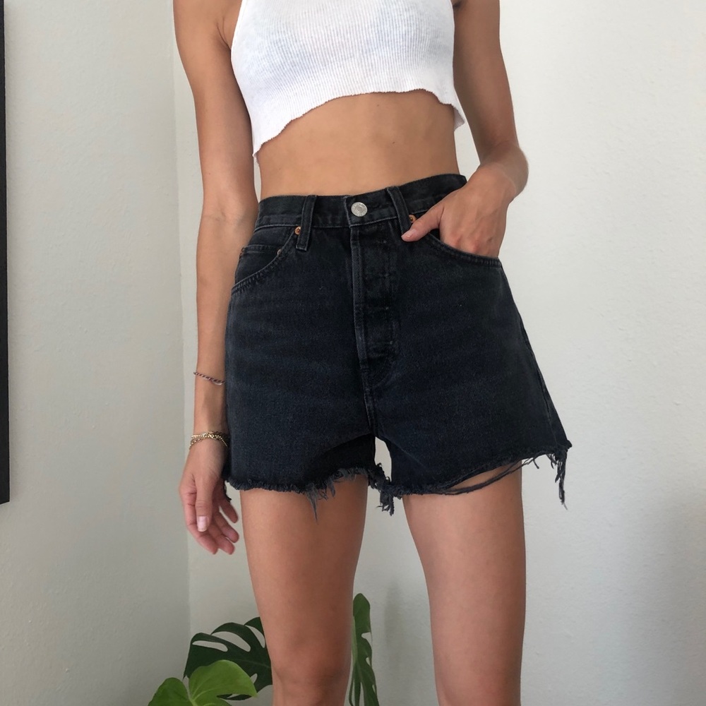 RE/DONE 50s cutoff shorts black size 24